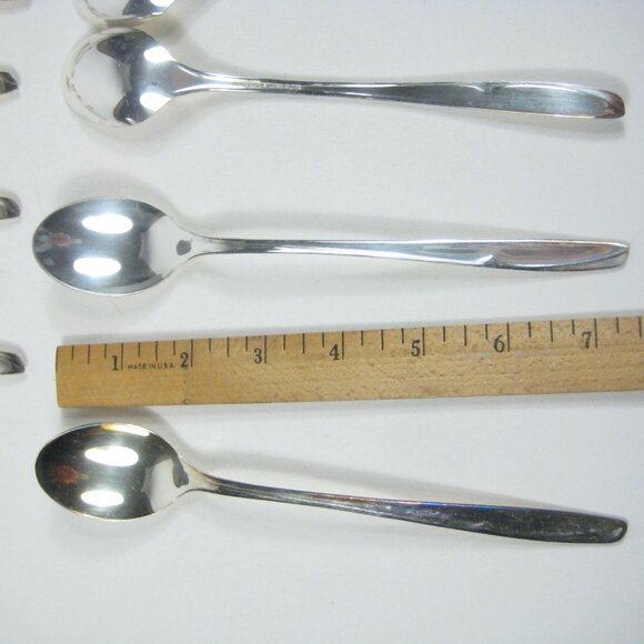 Concept Pattern 1957 Set Of 12 Silver Plate Iced Tea Spoons Vintage Flatware - Picture 7 of 8